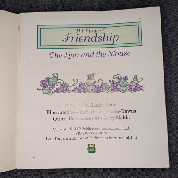 Vintage The Virtue of Friendship;The Lion and the Mouse - Picture 4 of 8